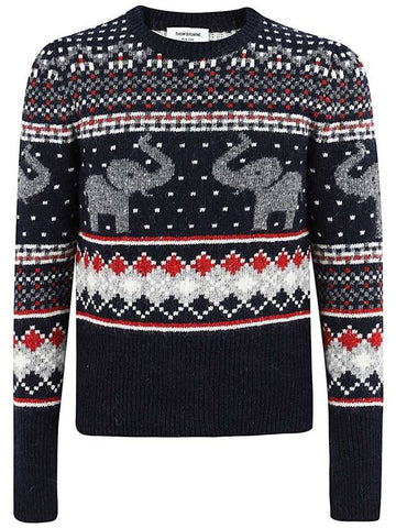 Icon Elephant Pullover Knit Top - THOM BROWNE - BALAAN.