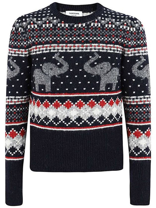 Icon Elephant Pullover Knit Top - THOM BROWNE - BALAAN 1