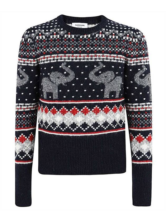 Icon Elephant Pullover Knit Top - THOM BROWNE - BALAAN 1