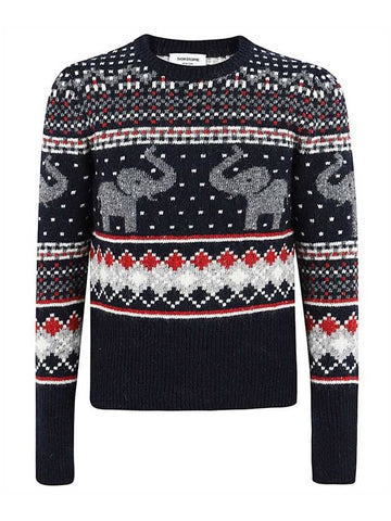 Icon Elephant Pullover Knit Top - THOM BROWNE - BALAAN 1