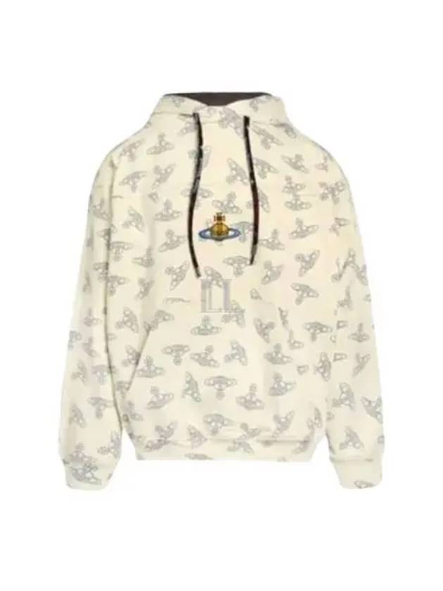 Fresh Allover Logo Print Hoodie Cream - VIVIENNE WESTWOOD - BALAAN 2