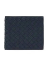 Intrecciato Calf Leather Half Wallet Navy - BOTTEGA VENETA - BALAAN 3