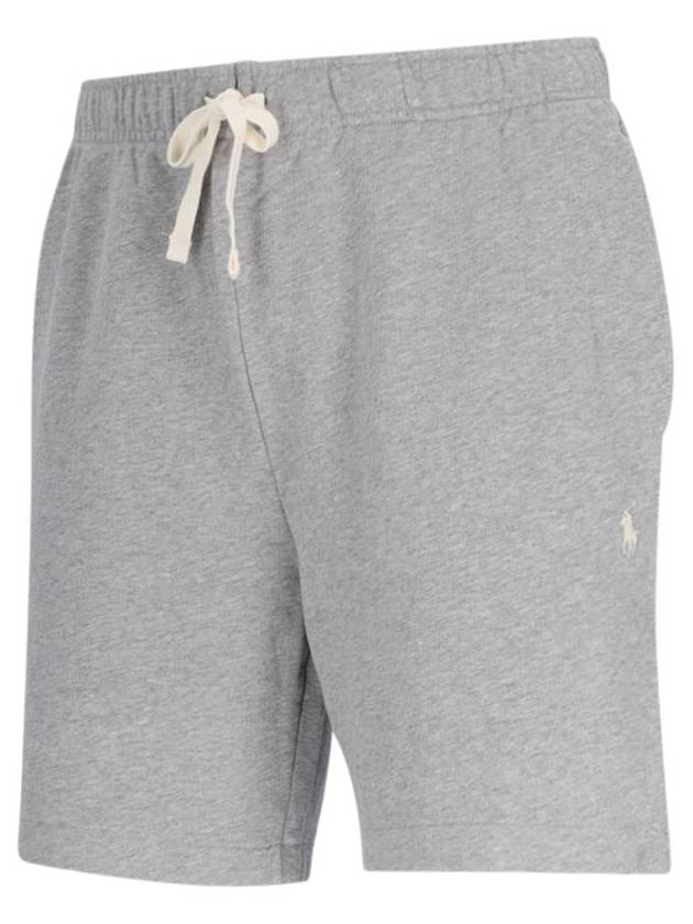 Embroidered Logo Drawstring Track Shorts Grey - POLO RALPH LAUREN - BALAAN 4