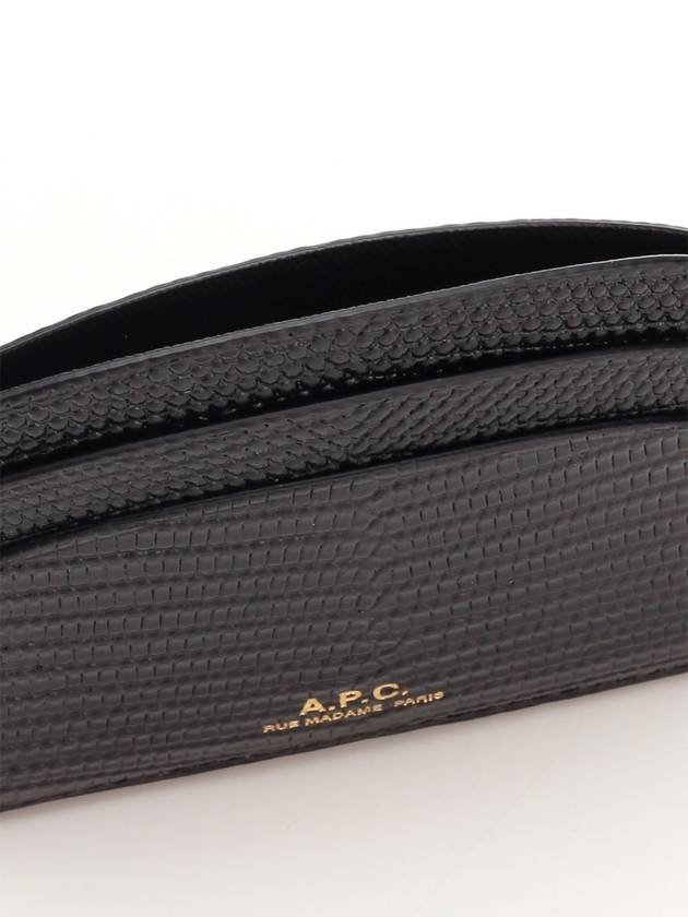 Demi Lune Half Moon Card Wallet Black - A.P.C. - BALAAN 5