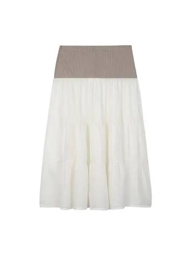 Women s Calabria Gathered Long Skirt White SM5003 - PALOMA WOOL - BALAAN 2