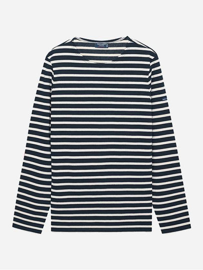 Women's Meridame II Striped Long Sleeve T-Shirt White Black - SAINT JAMES - BALAAN 2