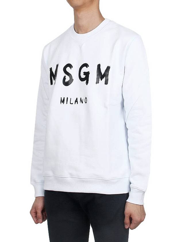 Milano Brushed Logo Sweatshirt White - MSGM - BALAAN 4