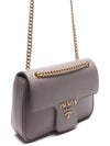 Saffiano Leather Chain Shoulder Bag Grey - PRADA - BALAAN 4