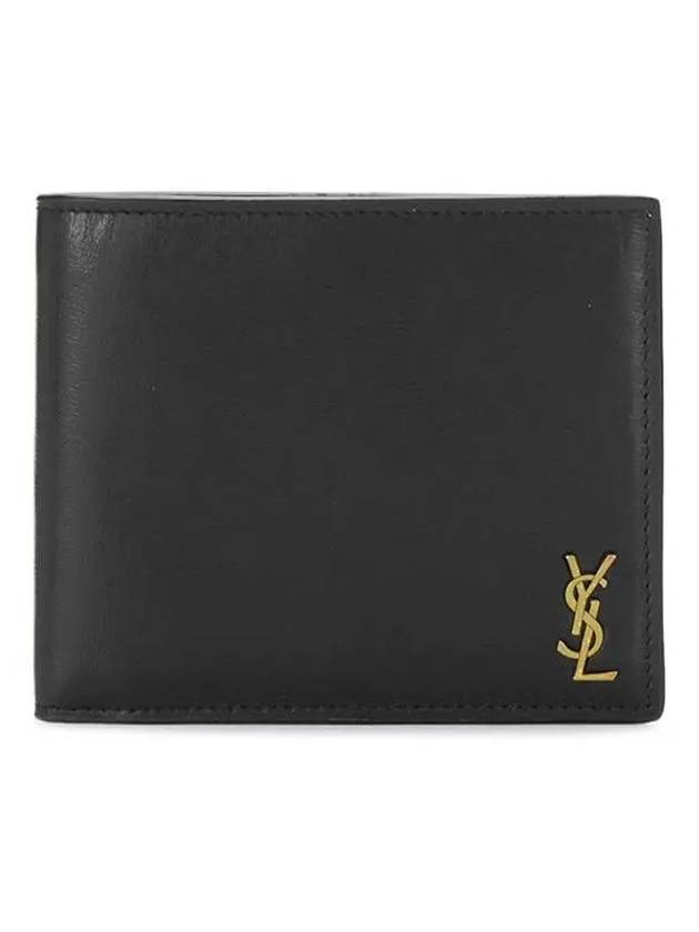 Tiny Monogram Half Wallet Black Gold - SAINT LAURENT - BALAAN 2