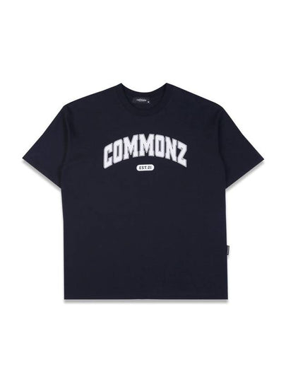 Essentials Arch Logo Short Sleeve T-Shirt Navy - COMMONZ - BALAAN 2