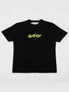Arrow Neon Velor Lettering Short Sleeve T-Shirt Black - OFF WHITE - BALAAN 2
