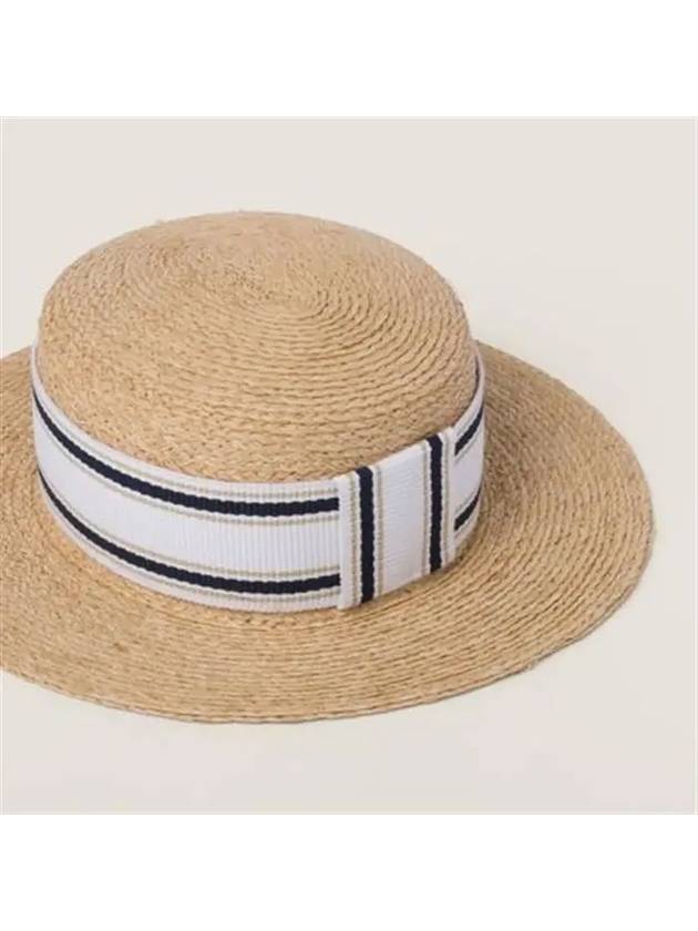 Woven Fabric Bucket Hat Tan White - MIU MIU - BALAAN 3