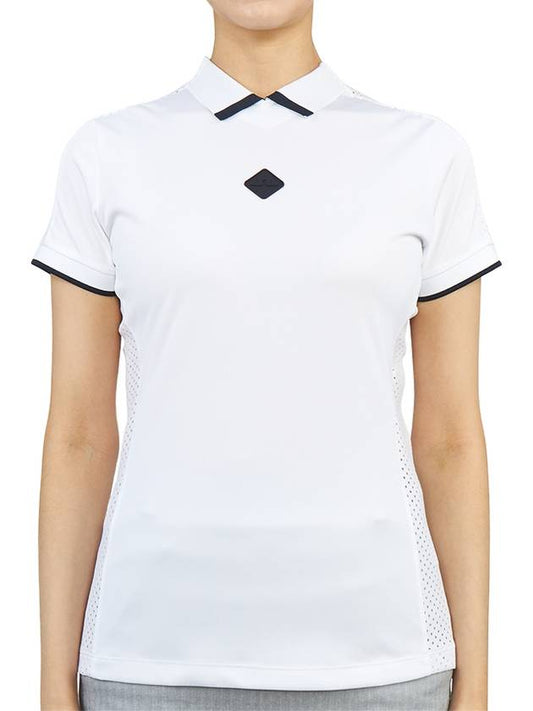 Women's Golfwear Enya Short Sleeve PK Shirt White - J.LINDEBERG - BALAAN 2