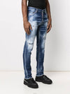 Men's Red Patch Cool Guy Washed Jeans Blue - DSQUARED2 - BALAAN.