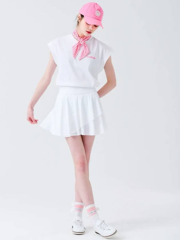 Cooling Double Layer Flare Skirt UPF50 WHITE - MONBIRDIE GOLF - BALAAN 7