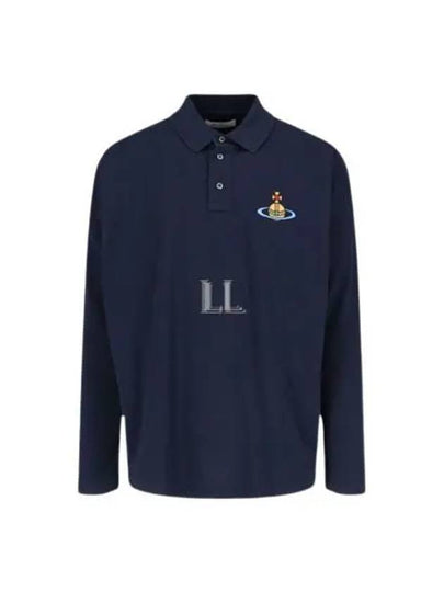 ORB Logo Polo Shirt Navy - VIVIENNE WESTWOOD - BALAAN 2