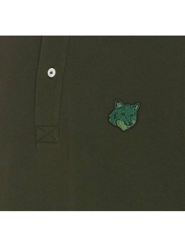 Bold Fox Head Patch Oversized Polo Shirt Green - MAISON KITSUNE - BALAAN 4