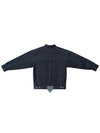 FEATHER WING COATING DENIM JACKET INDIGO - KAEISS - BALAAN 7