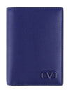 Valentino V Logo Card Wallet Navy - VALENTINO - BALAAN 2