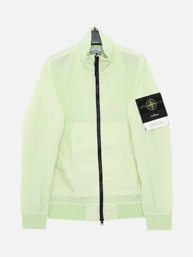 Garment Dyed Crinkle Reps Nylon Zip-up Jacket Lime - STONE ISLAND - BALAAN 2