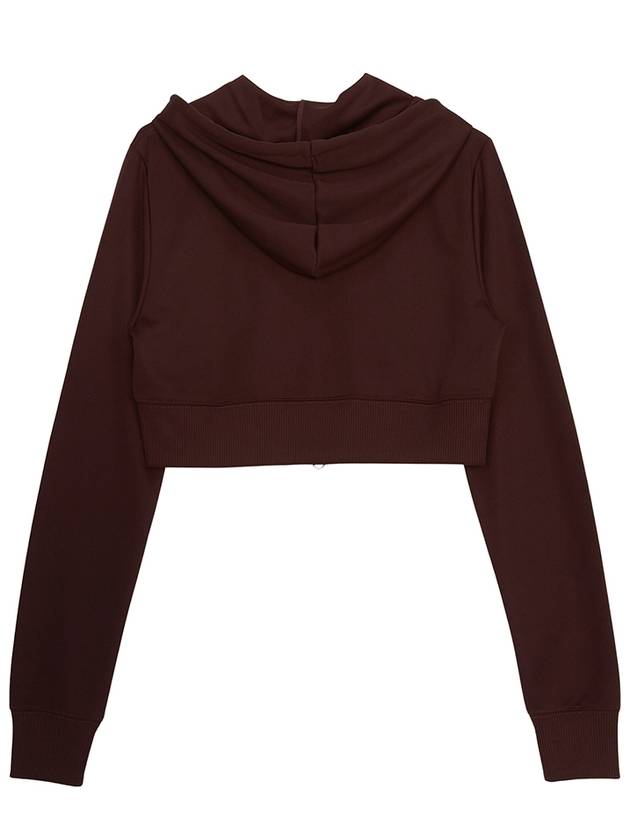 Courr ges 323JVE051JS0091 BURGUNDY Women s Crop Hooded Zip up - COURREGES - BALAAN 2