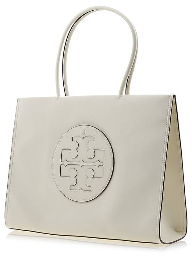 Women's Ella Logo Leather Tote Bag White - TORY BURCH - BALAAN 3