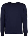 Men's Lens Wappen Wool Knit Top Navy - CP COMPANY - BALAAN 1