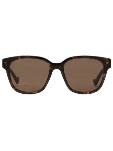 Low Nose Bridge Fit Acetate Rectangular Sunglasses Tortoiseshell - GUCCI - BALAAN 1