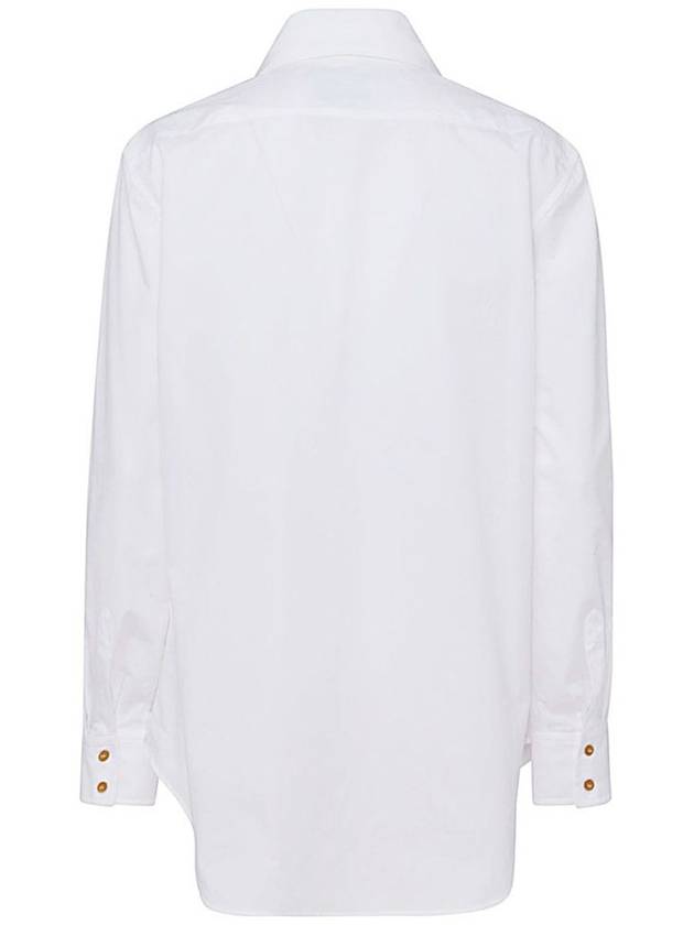 Deconstructed Button-Up Long Sleeve Shirt White - VIVIENNE WESTWOOD - BALAAN 3