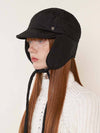 Sherlock Padding Ear Cap Black - BROWN HAT - BALAAN 1