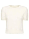 Crop Brushed Alpaca Knit Top White - MAISON MARGIELA - BALAAN 2