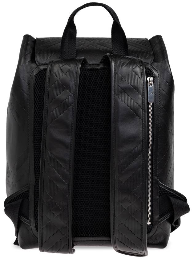 Burberry Leather Backpack, Men's, Black - BURBERRY - BALAAN 3