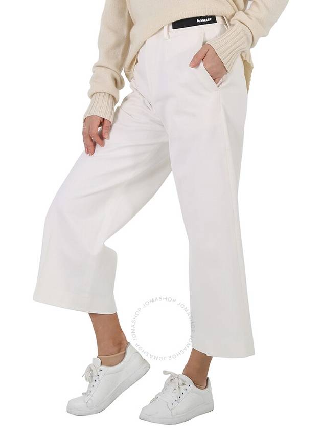 Straight Cropped Wide Pants White - MONCLER - BALAAN 4