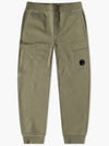 Men's Diagonal Raised Fleece Track Pants Green - CP COMPANY - BALAAN 2