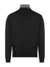 Logo Superfine Wool Turtleneck Black - PRADA - BALAAN 2