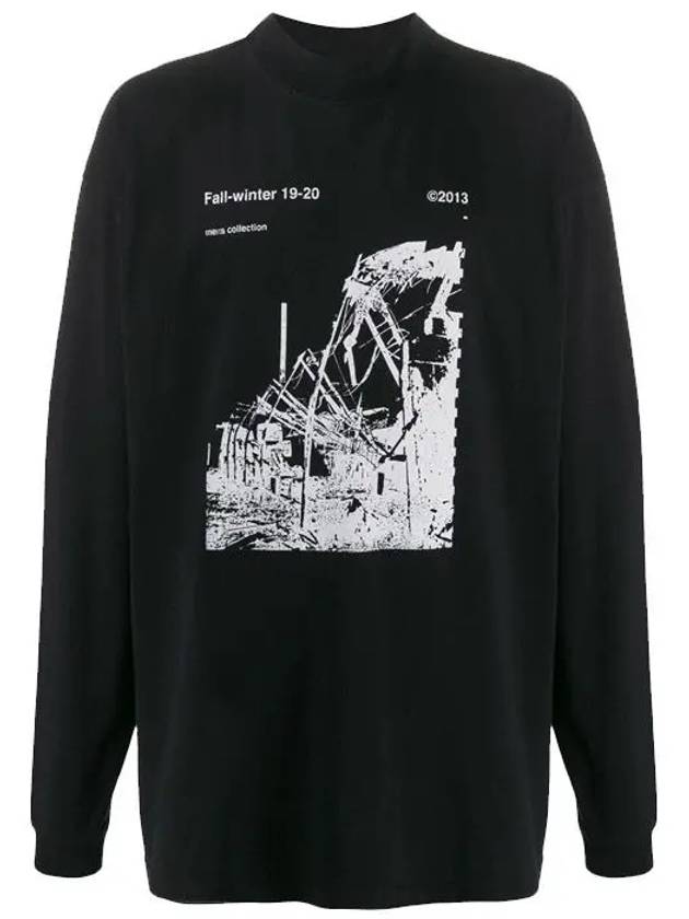 Factory High Neck Long Sleeve T-Shirt Black - OFF WHITE - BALAAN 2