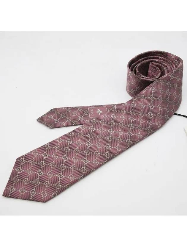 GG Pattern Slim Silk Tie Red - GUCCI - BALAAN 3