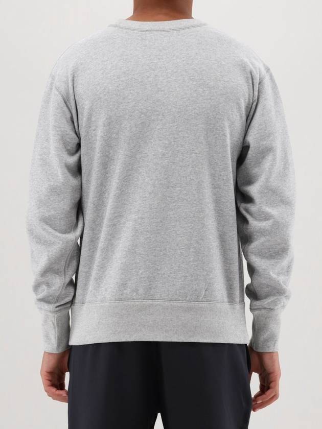 Mike Cotton Logo Sweatshirt Grey - ISABEL MARANT - BALAAN 4