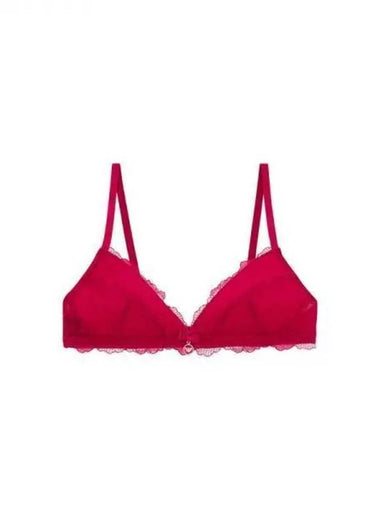 UNDERWEAR Women s Flower Lace Padded Triangle Bra Dark Red 270728 - EMPORIO ARMANI - BALAAN 1