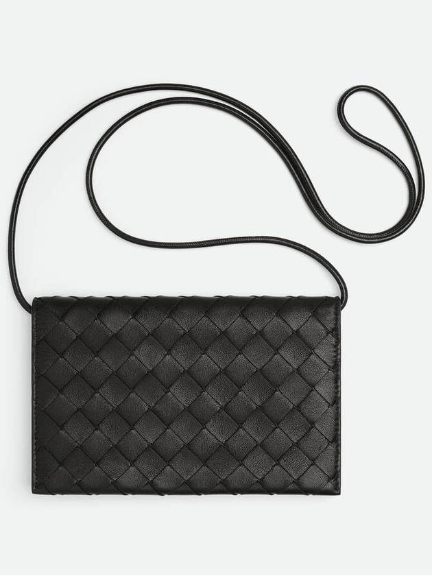 Intrecciato Strap Long Wallet Black - BOTTEGA VENETA - BALAAN 2