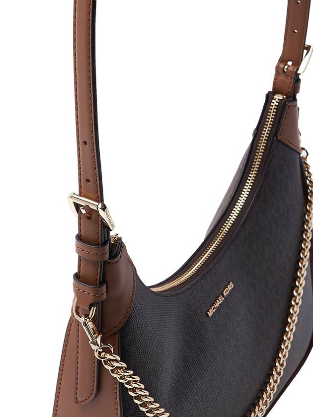 Wilma Monogram Chain Shoulder Bag Brown - MICHAEL KORS - BALAAN 10