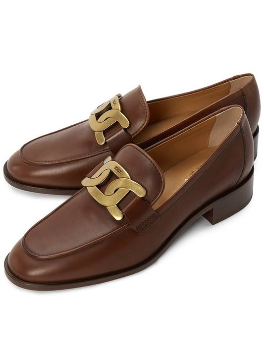 Logo Detail Loafers Brown - TOD'S - BALAAN 2