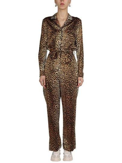 Women's Animal Pattern Satin Jumpsuit Brown - DOLCE&GABBANA - BALAAN 2