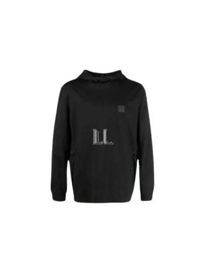 Metropolis Mercerized Jersey Hoodie Black - CP COMPANY - BALAAN 2