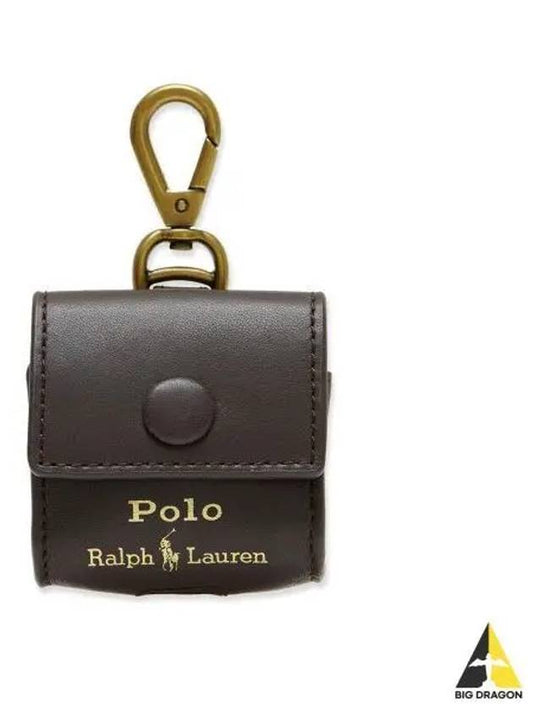 Polo Logo AirPods Case Brown - POLO RALPH LAUREN - BALAAN 1