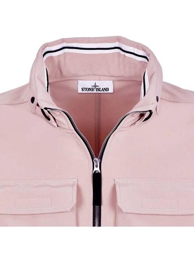 Softshell Zip Up Jacket Pink - STONE ISLAND - BALAAN 5