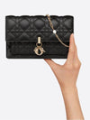 Lady Chain Canage Lambskin Pouch Bag Black - DIOR - BALAAN 7