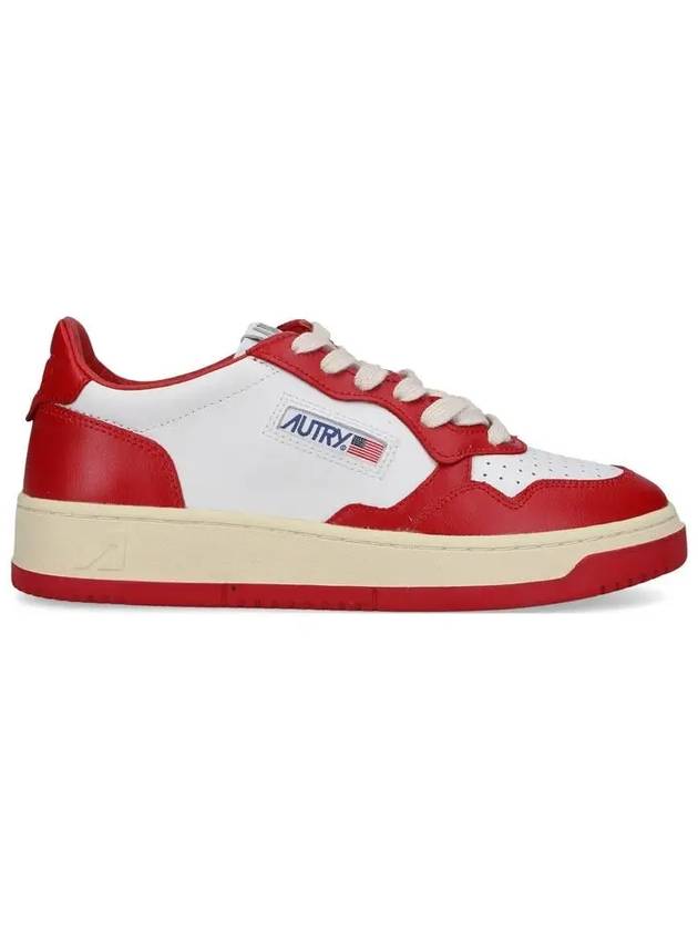 Women's Medalist Bi-Color Low-Top Sneakers Red - AUTRY - BALAAN 3