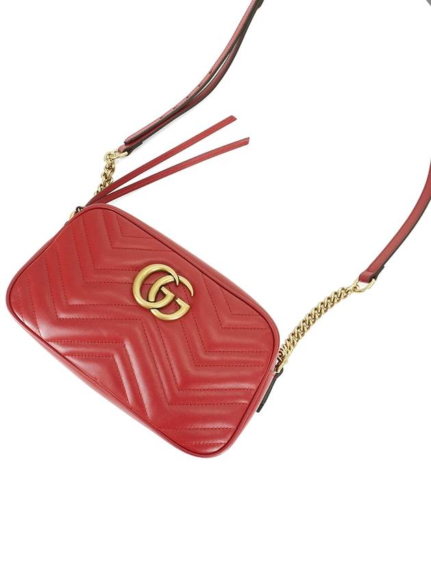 GG Marmont Matelasse Small Chain Shoulder Bag Hibiscus Red - GUCCI - BALAAN 6