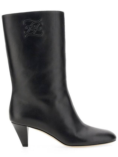 Karligraphy Logo Middle Boots Black - FENDI - BALAAN 2